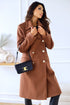 Double Breasted Elegant Woolen Coat Long Sleeve Women