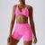 Womens Twist Cut Out Sports Bra And Highwaist Shorts Or Leggings