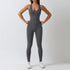 Womens Cut Out Racer Back Sports Jumpsuit