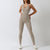 Womens Cut Out Racer Back Sports Jumpsuit