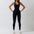 Womens Cut Out Racer Back Sports Jumpsuit