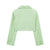 Mint Green Crop Blazer And Mini Skirt Suit Set