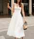 Cotton Sweetheart Neck Balloon Swing Cami Maxi Dress