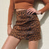 Suede High Waist A Line Mini Skirt for Women
