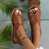 Cross Strap Open Toe Flat Sandals