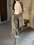 Floral Balloon Trousers Plaid Casual