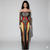 Multicoloured Long Sleeve Maxi Dress