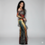 Multicoloured Long Sleeve Maxi Dress