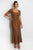 Classic Square Neck Maxi Dress With Button Detail