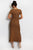 Classic Square Neck Maxi Dress With Button Detail