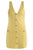Gold Button V-Neck Mini Dress