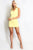 Gold Button V-Neck Mini Dress