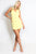 Gold Button V-Neck Mini Dress