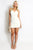 Gold Button V-Neck Mini Dress