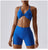 Womens Twist Cut Out Sports Bra And Highwaist Shorts Or Leggings