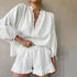 Cheesecloth Style Frill Short And Top Co Ord Set