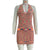 Halter Neck Multi Coloured Knitted Mini Dress