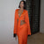 Orange Tie Top And Maxi Skirt Set