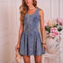 Belted Button Pocket Denim Cami Mini Dress
