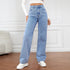 High Waist Straight Leg Jeans Women