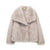 Womens Solid Colour Faux Fur Coat