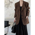 Korean Retro Long Sleeve Blazer for Women
