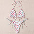 White Cherry Print Tie Bikini