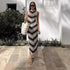 Black And White Crochet Beach Maxi Dress