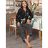 Womens Viscose Polka Dot Long Sleeve Lounge Set