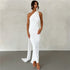 Backless Halter Sheath Slim Fit Maxi  Dress