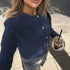 The Ivy Knit Button Cable Cardigan