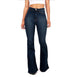 Wide Leg High Waist Flared Jeans Women