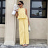 Straight Leg Trousers & Ruffle Top Set