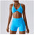 Womens Twist Cut Out Sports Bra And Highwaist Shorts Or Leggings