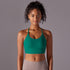 Womens Solid Halter Sports Bra Activewear Top
