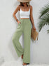 Wide Leg Trousers Solid Colour