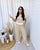 Contrast Waistband Crop Top And Trouser Co Ord Set