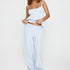 Womens Striped Spaghetti Strap Cami Trousers PJ Set