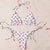 White Cherry Print Tie Bikini