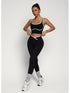 Womens Stripe Sports Bra High Waist Leggings Set