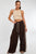 Contrast Side Stripe Wide-Leg Trousers