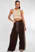 Contrast Side Stripe Wide-Leg Trousers