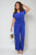 Belted V Neck Jumpsuit with Side Pockets