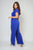 Belted V Neck Jumpsuit with Side Pockets