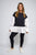 Side Tie Contrast Long Sleeve Knit Frill Top