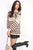 Leopard Sequin High Neck Knitted Jumper