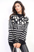 Leopard Sequin High Neck Knitted Jumper