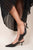 Slingback Pointed Toe Kitten Heels with Croc Detail