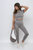 Ribbed Half Zip Crop Top and High Waist Leggings Co-ord Set