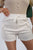 Elastic Waist Drawstring Pocket Detail Shorts